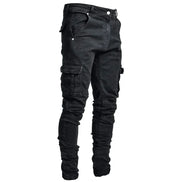 Herren Cargo Jeans mit Seitentaschen und Slim Fit – Denimvaro