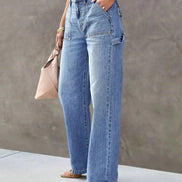 Delmira Straight Leg Jeans Mid Waist