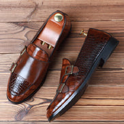 Calvero Herren Lackleder Loafer Schnürung