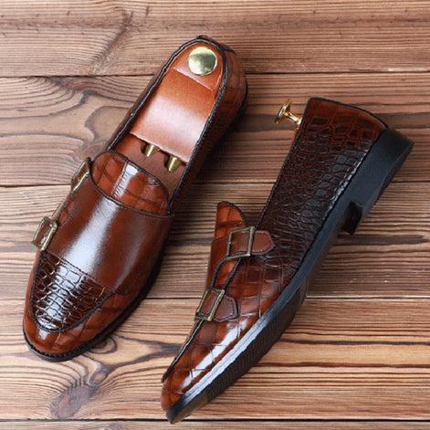Calvero Herren Lackleder Loafer Schnürung