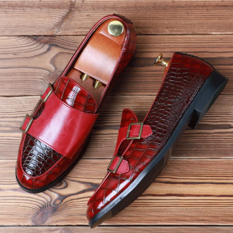 Calvero Herren Lackleder Loafer Schnürung