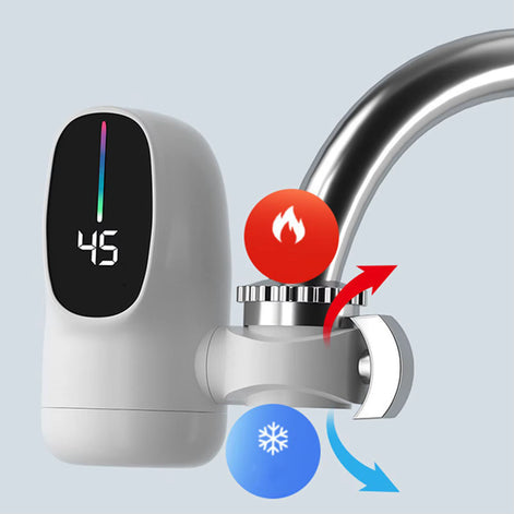 Thermivo Elektrischer Wasserhahn mit sofortiger Warmwasserfunktion und Temperaturanzeige