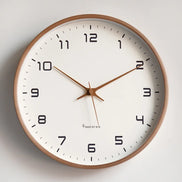 Nordello Holz-Wanduhr – Runde geräuscharme Quarzuhr (verschiedene Größen)