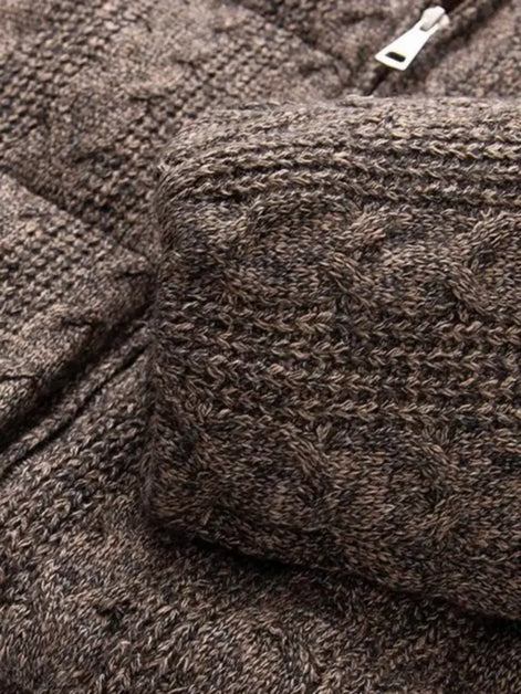 Damen Winterjacke mit Strickkragen und wattierter Füllung – Alvessa