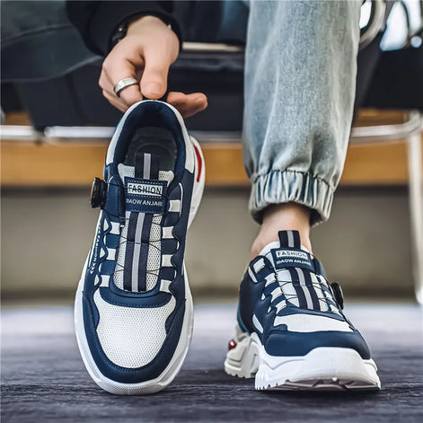 Rovento Herren Sneakers mit Drehverschluss und Mesh