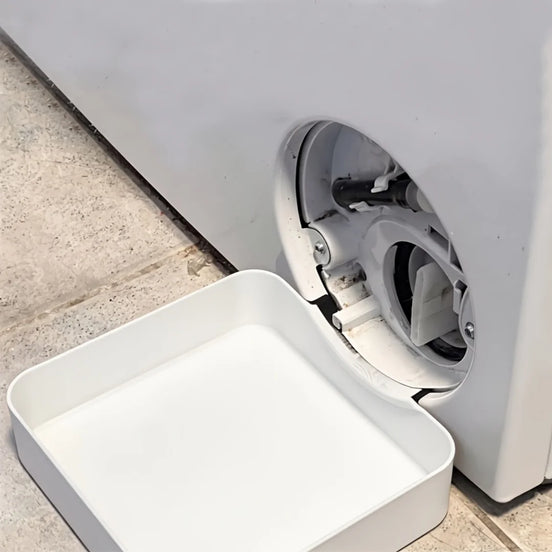 Auffangschale für Waschmaschinenfilter gegen Wasserüberlauf – DryGuard