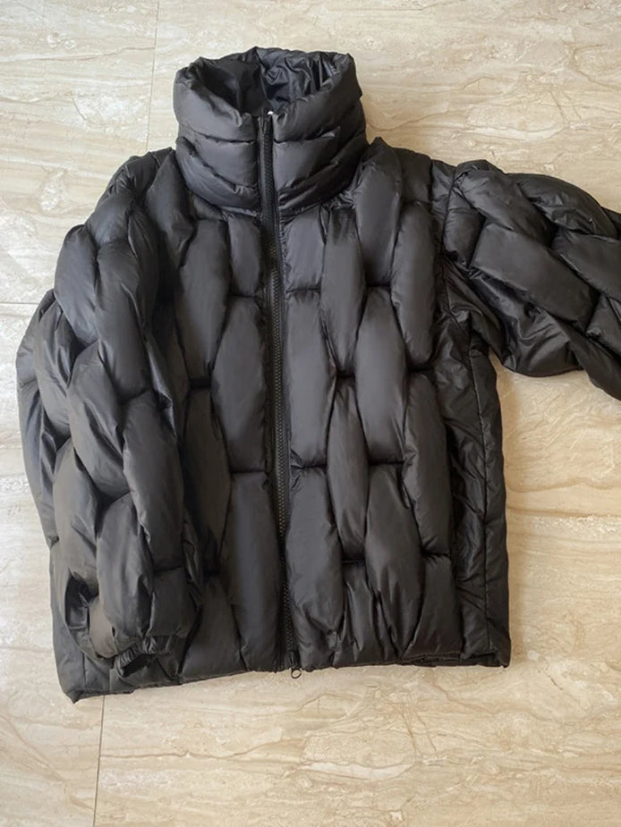 Damen Winterjacke mit Reißverschluss und Taschen Elvarena