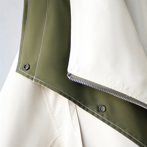 Calviro Trenchcoat mit Kapuze und Knopfverschluss in langer Passform für Alltag und Freizeit