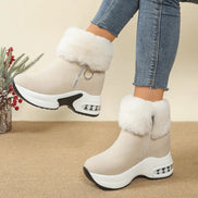Damen Stiefeletten mit Reißverschluss und Blockabsatz Larevya