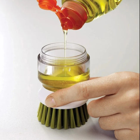 CleanPress Soap Brush – Spülbürste mit Seifenspender und Ablage