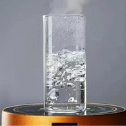 Quadra Glasbecher 400 ml mit Deckel und Strohhalm – Quadratische Trinkglasform