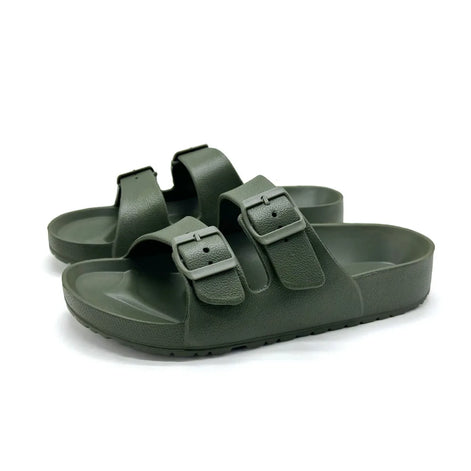 Norvella Unisex Slides mit Schnalle und flachem Design