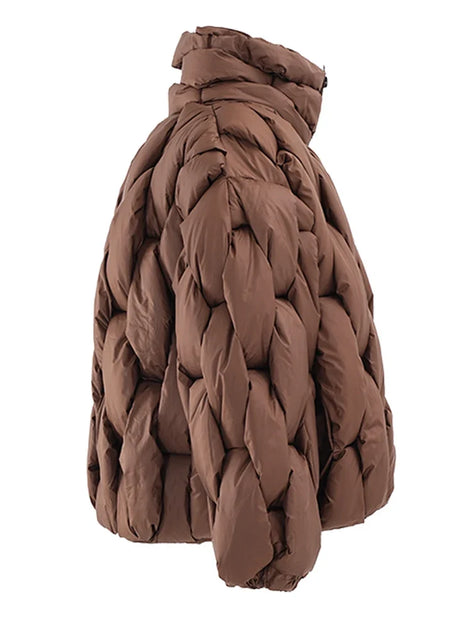 Damen Winterjacke mit Reißverschluss und Taschen Elvarena