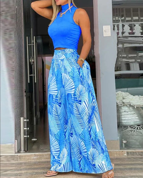 Lunavelle Zweiteiler mit Print und weitem Bein