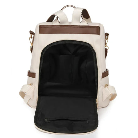 Tasselora Damen Anti-Diebstahl Rucksack aus Nylon mit Quasten-Detail