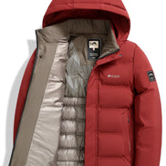 Herren Winterjacke mit abnehmbarer Kapuze und Reißverschluss Norvellan