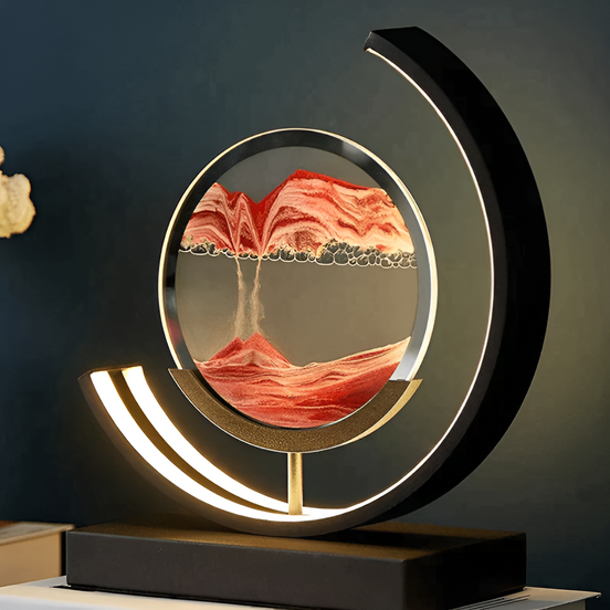 Sandalux Tischlampe – LED-Tischleuchte mit beweglichem Sandeffekt