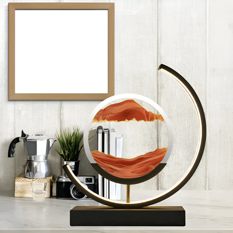 Sandalux Tischlampe – LED-Tischleuchte mit beweglichem Sandeffekt
