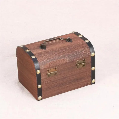 RetroVault Mini Chest – Holz-Aufbewahrungsbox mit Schloss