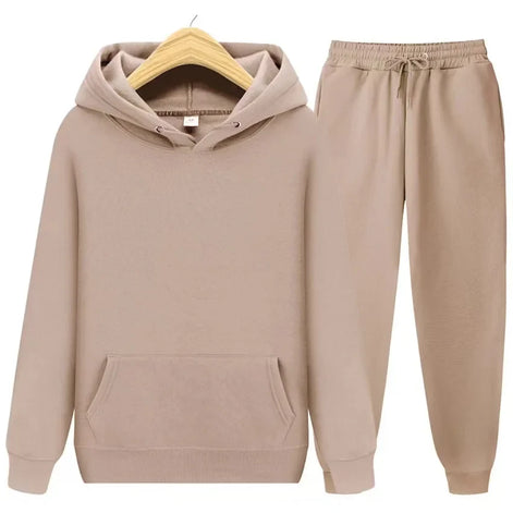 Damen Jogginganzug 2-teilig mit Kapuzenpullover und Streifendetails – Velmirae
