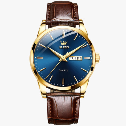 Ravello Herren Armbanduhr mit Lederarmband und Quarzwerk