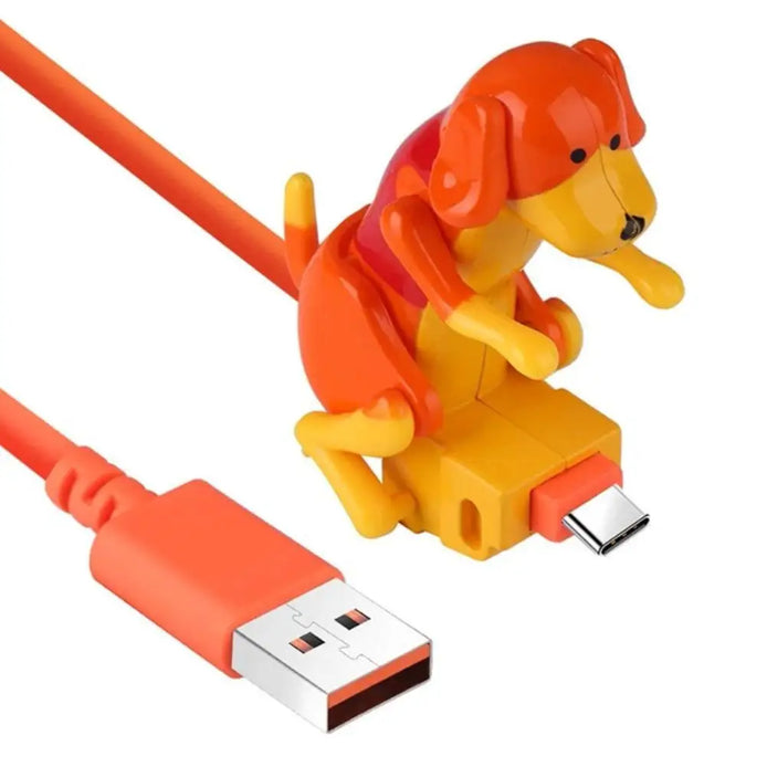 USB-C Ladekabel mit beweglicher Hundefigur für Smartphones – WagCharge