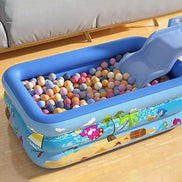 AquaMira Aufblasbarer Familienpool aus PVC mit Rechteckigem Design