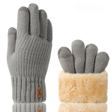 Unisex Strickhandschuhe mit Fleecefutter und Touchscreen-Funktion – Theravio