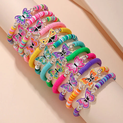 Lunira Armbänder-Set – Elastische Perlenarmbänder mit Anhängern (12-teilig)