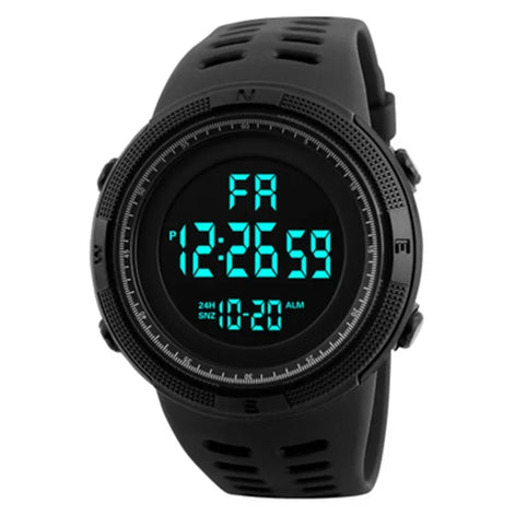 Draxon Herren Digitaluhr mit großem Display und Silikonarmband