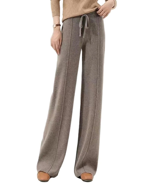 Veloria Wollhose – Hoch taillierte Strickhose
