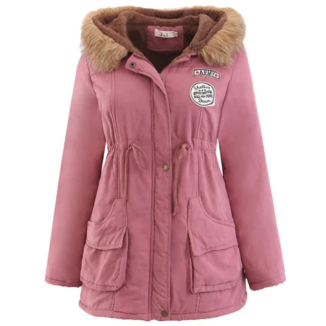 Damen Winterparka mit Kapuze und Fellkragen – Norvella