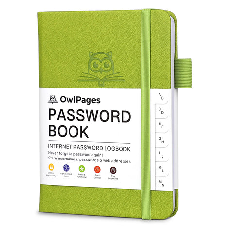 Securelia Passwortbuch mit alphabetischen Registern und Hardcover