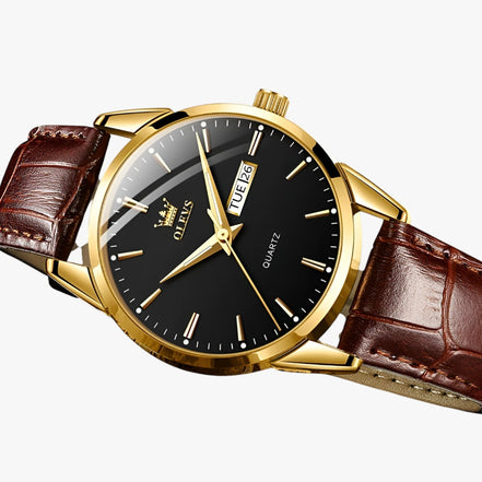 Ravello Herren Armbanduhr mit Lederarmband und Quarzwerk