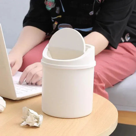 Selviro Mini Tisch-Mülleimer mit Klappdeckel