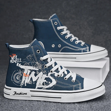 Solvire Herren Canvas High-Top Sneaker mit Schnürung