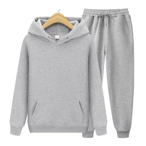 Damen Jogginganzug 2-teilig mit Kapuzenpullover und Streifendetails – Velmirae