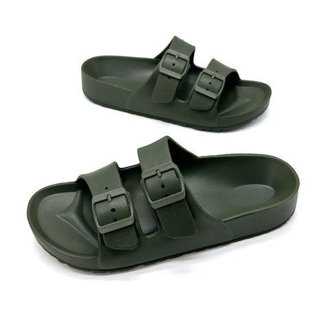 Norvella Unisex Slides mit Schnalle und flachem Design