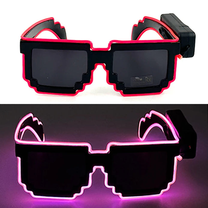 LED Leuchtbrille mit EL-Beleuchtung für Partys und Festivals – Lumivox