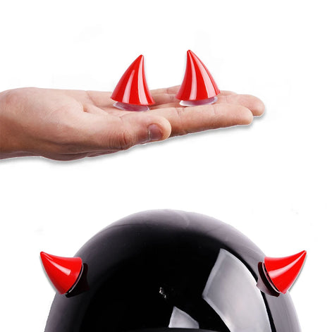 Morvex Helm-Dekoration Hörner 2er-Set mit Saugnäpfen