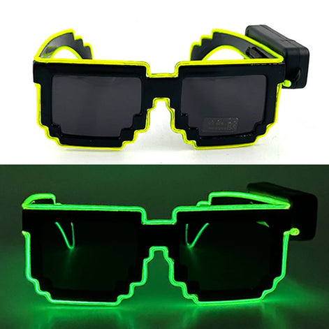 LED Leuchtbrille mit EL-Beleuchtung für Partys und Festivals – Lumivox