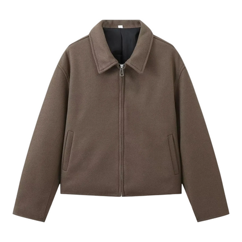 Damen Kurzjacke mit Reverskragen und Reißverschluss Varelia