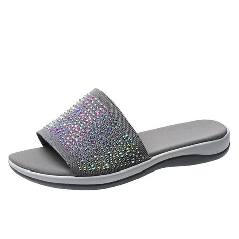 Solviera Damen Slip-On Pantoletten mit leichter Sohle