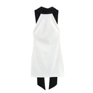 Amélisse Damen Minikleid mit Halterneck und Offenem Rücken