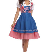 Dirndl Kleid mit Schürze für Damen im traditionellen Oktoberfest-Stil – Almoria