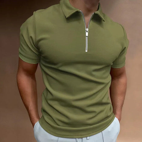 Karvion Herren Poloshirt mit Half-Zip