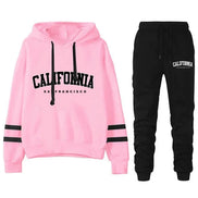 Damen Jogginganzug mit Hoodie und Streifen – Virelina