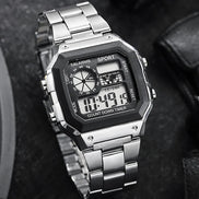Varston Digitaluhr – Unisex-Modell mit Digitalanzeige und Edelstahlarmband