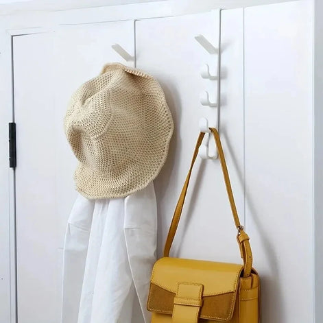 Doorlix Türhakenleiste mit 5 Haken für Kleidung und Taschen