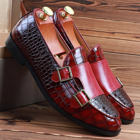 Calvero Herren Lackleder Loafer Schnürung